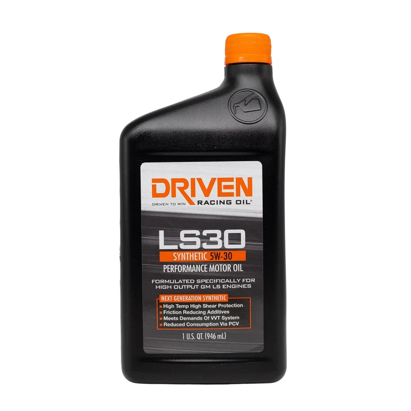 02906 – DRIVEN RACE Oil, SAE 5W-30 Synthetic 1 Quart Bottle Single Street Performance Oil